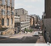 The terraced block will step up Scott Street
