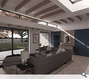 The extension is inspired by mid-century design principles