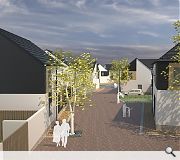 The design is intended to respect the adjacent village and moorland