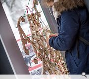 Colourful three dimensional latticeworks were built to represent community views