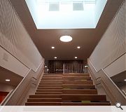 A feature stair provides second floor access