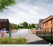 A mix of homes and cottage flats will utilise changes in the gradient to create split level housing