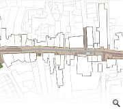 The road will be narrowed to a single 3m carriageway lined by generous paving of between 2.1m and 4.4m 