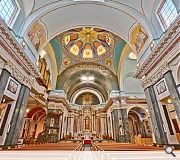 Built in 1910 to designs by Belgian architect Charles Menart the church boasts a marble clad interior designed by Austrian architect Ernest Schaufelberg