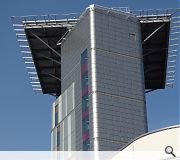 A helipad has been relocated to the precipitous roof of the 14-storey complex