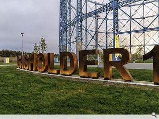 Dynamic lighting brings Granton Gasholder Park to life