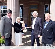 L-R: Rt Hon Brian Donohoe MP, Lady Cowan, Bill MacLean of Goldrealm Properties Ltd and John Scott MSP