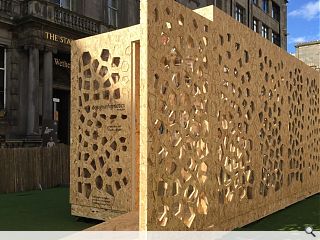 Modular exhibition space pops up in Edinburgh