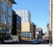 A blank gable is now presented on the Bath Street/Pitt Street junction