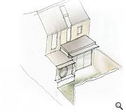 A more expressive rear elevationis oopens to the garden