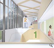 Social spaces and breakout spaces will be included in the atrium