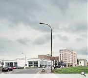 View from North Hannover Street, site of a planned 13 storey tower