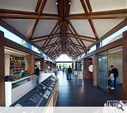 The visitor centre has been modelled on an 18th century stable block