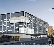 This Strathclyde University sports centre, a separate development, will rise on an adjacent plot