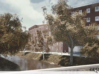 Backland development establishes Water of Leith as an urban corridor