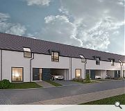 Terraced housing will face a landscaped courtyard