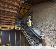 The grand staircase has survived years of neglect