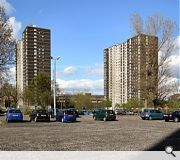 Laurieston tower block in the Gorbals