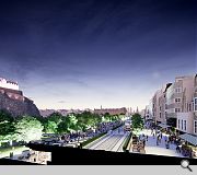 A 'sunken parade' of restaurants would open directly onto the gardens ina  similar fashion to the National Gallery