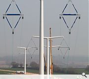 Different pylon designs will be used for turning corners and anchoring cables to the ground