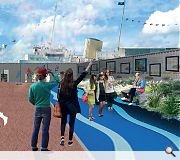 Temporary public realm by LDA opposite the Royal Yacht Britannia will also be introduced as a stop-gap before a more permanent solution in phase two