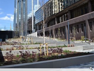 Pedestrian link repairs Charing Cross streetscape 