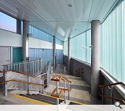 A robust palette of materials have been specified for the new station