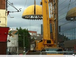 Bridgeton’s Olympia dome winched back into place