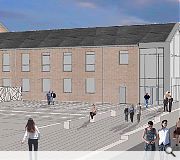 New lighting, paving and street furniture will complement the new building