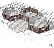 Hexagonal rooms resemble the Giant's Causeway in Reeves' native Ireland