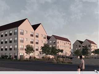 Mid-market Milton homes to form a courtyard gateway