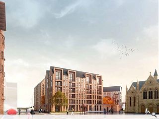 Govan pivots back towards the Clyde with colonnade homes