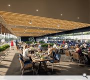 A dramatic hospitality suite will give supporters a taste of the action