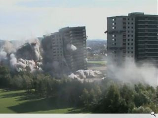 Dust settles after Sighthill tower blocks demolition  