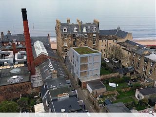 Portobello water tower inspires a geometric apartment block