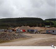 A quarry occupies the site of the planned village