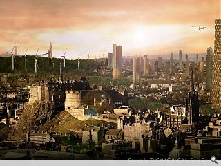 Fantasy Edinburgh skyline promotes new sci-fi flick