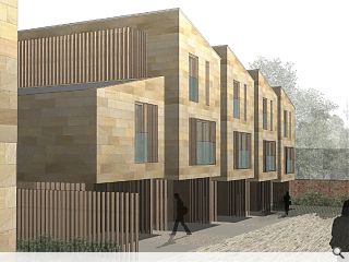 Infill stone & timber Morningside housing tabled