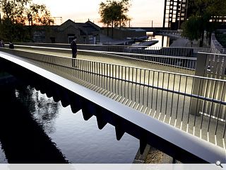 Carbon steel King’s Cross footbridge showcased