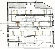 Apartments will be arrayed around a triple height interior space