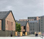 A strong urban frontage will face London Road, with lower rise housing behind