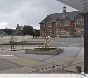 The rear courtyard at the NI, looking toward the Pentland Building