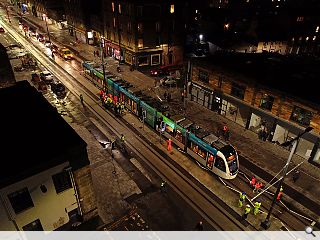 Trams return to Leith Walk following a 65-year absence