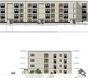 The tenement scale infill will repair a hole in the streetscape