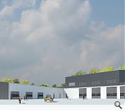 The engineering wing will be finished in a simple steel cladding system