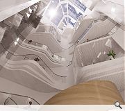 A flowing atrium will animate interior spaces