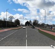 The resurfaced road is to be bounded by segregated pedestrian and cycle lanes