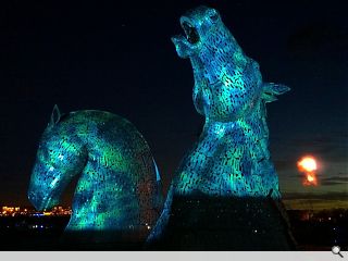 Falkirk’s Kelpies debut amidst blaze of sound and light