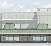 The school and wellbeing hub will be clothed in a matching skin of standing seam metal