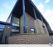 The open plan school incorporates a canteen/gym hall